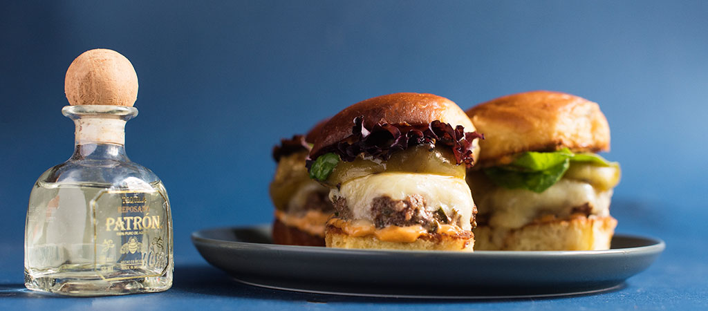 Patrón Pairing Mini Series: Poblano Beef Sliders