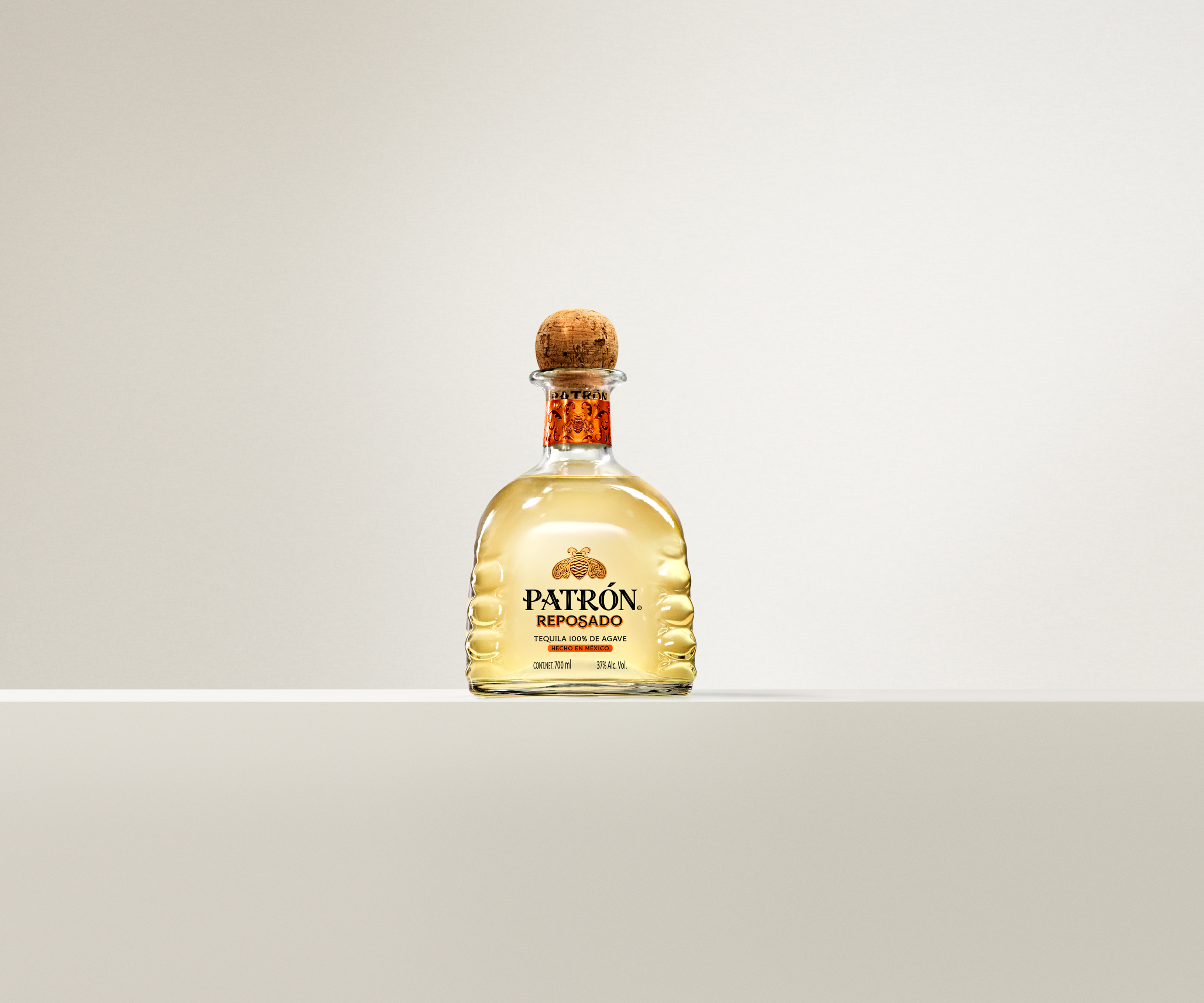 Patrón Reposado on a table