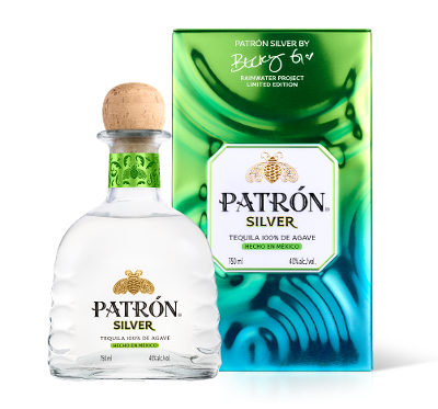 Limited Edition PATRÓN® Silver Tin x Isla Urbana Featuring Becky G bottle